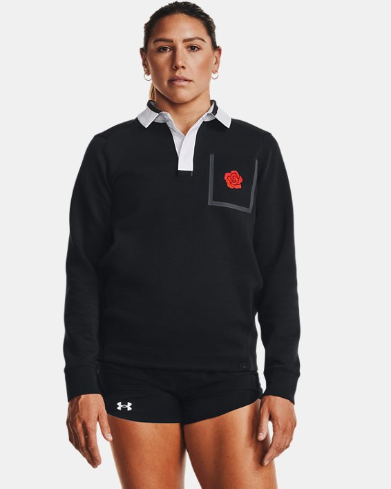 Unisex UA Rose Rugby Shirt, Black, pdpMainDesktop image number 2